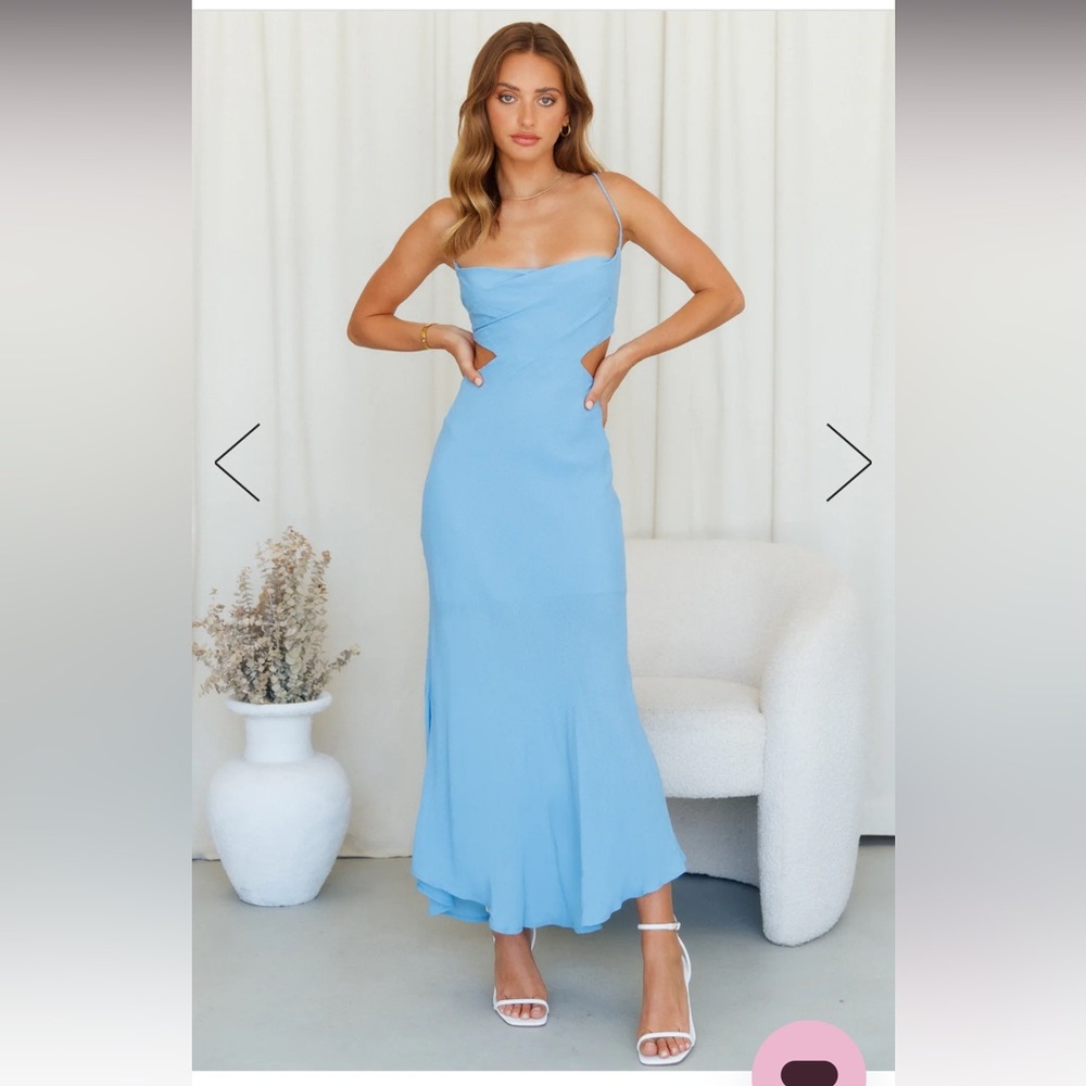 Hello Molly | Reborn With You Midi Dress | Sky color (blue)